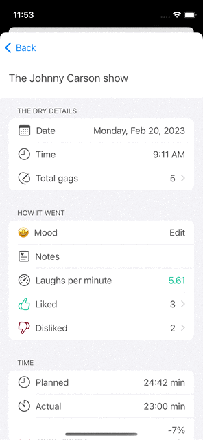 Learn from your history app screen
